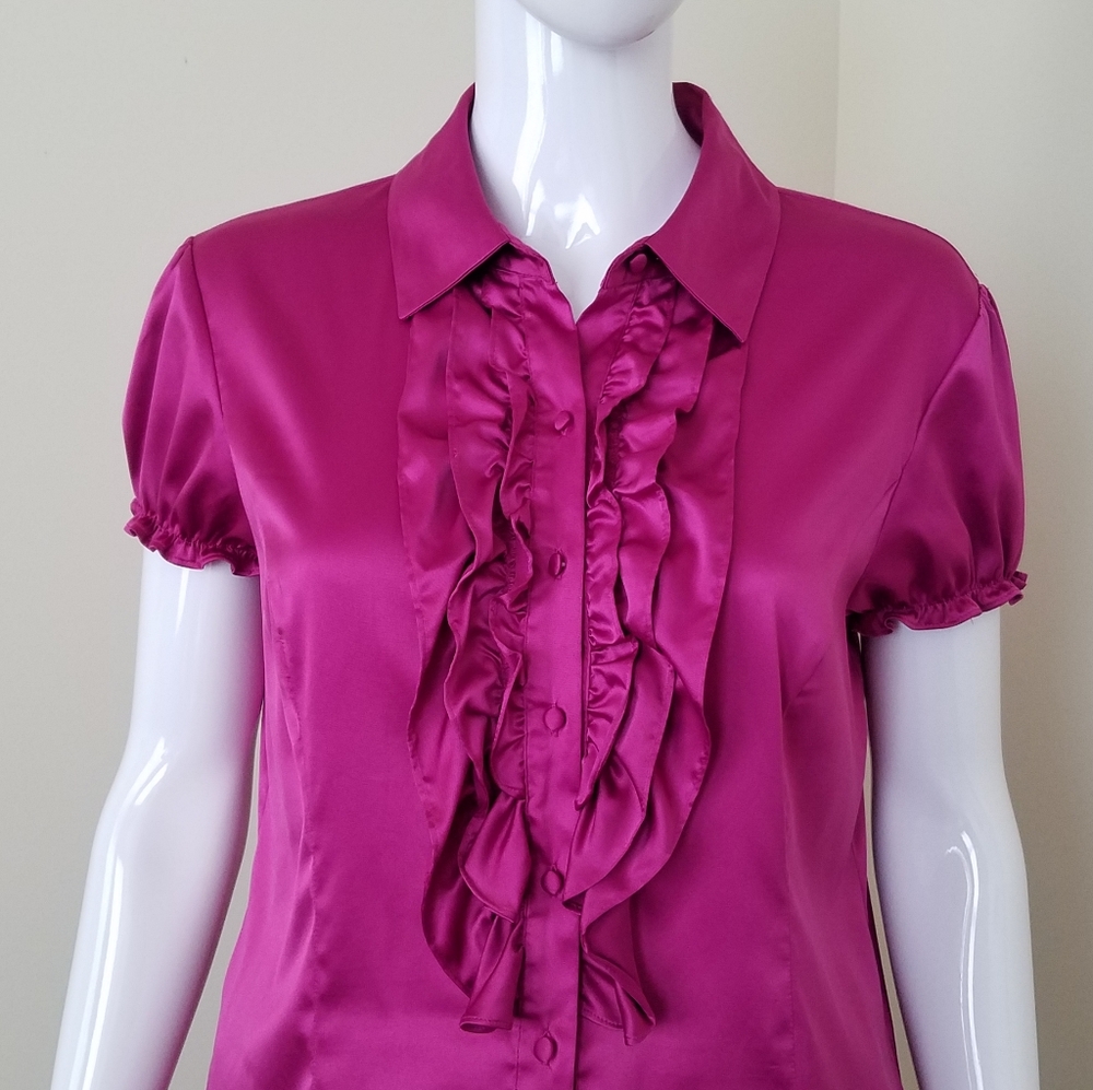 Style & Co. Short Sleeve Ruffle Shirt - Picture 2 of 7